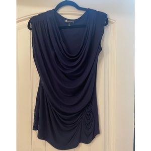 Woman’s scoop neck blouse navy